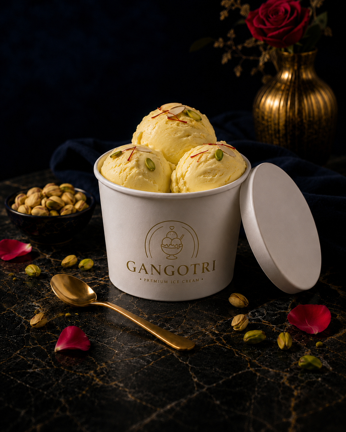 Rajbhog ice cream in a Gangotri cup